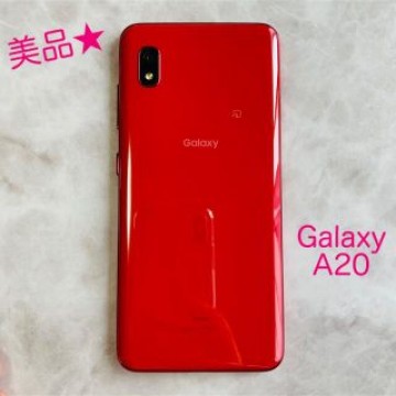 【美品】Samsung Galaxy A20 SCV46 赤／UQモバイル