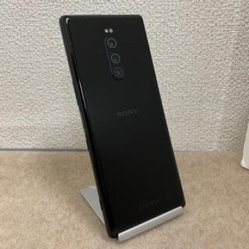 【超美品】SONY Xperia1 SOV40 ブラック本体 SIMロック解除済