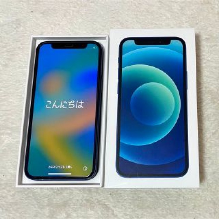 iPhone12mini 128GB ブルー SIMフリー (最大容量85%)