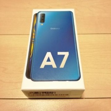 【美品】Galaxy A7ブルー SM-A750CSIMフリー 匿名配送