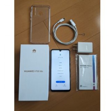 HUAWEI P30lite ミッドナイトブラック SIMフリー箱・付属品付き