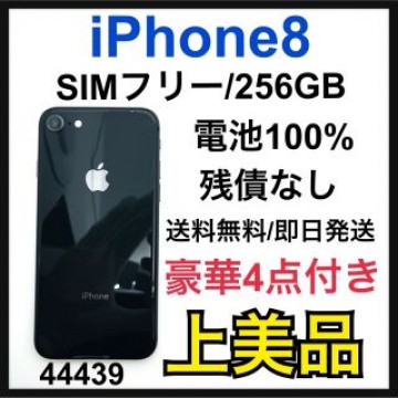 A 100% iPhone 8 Space Gray 256GB SIMフリー