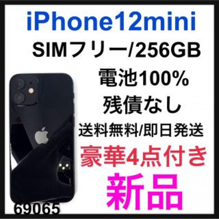 新品　iPhone 12 mini ブラック 256 GB SIMフリー　本体