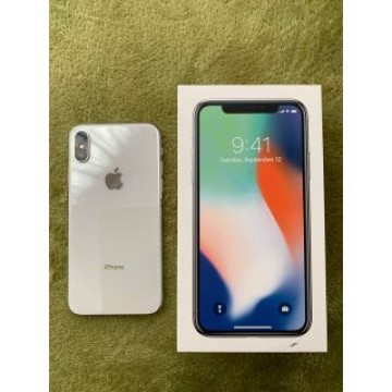iphone x  b simフリー シルバー　64G 箱あり
