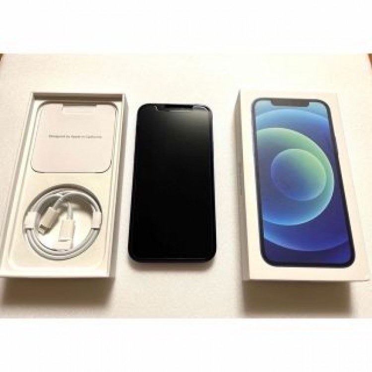◆iPhone12 128G ブルー　付属品全てあり　ユーズド美品★