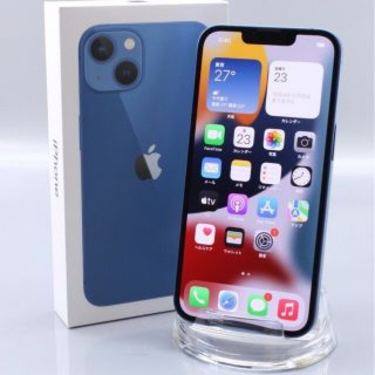 Apple iPhone13 128GB Blue  バッテリ92%■SIMフリ