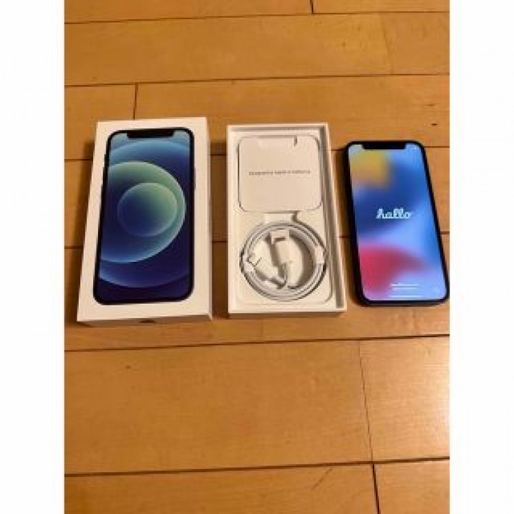 美品！Apple iPhone 12 mini 64GB ブルー MGAP3J/