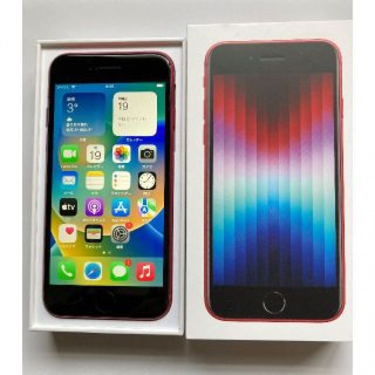 SIMフリー  iPhone  SE第3世代 64GB 100%  赤