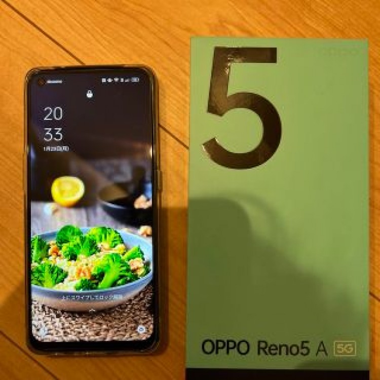 【極美品】OPPO Reno5 A eSIM A103OP アイスブルー