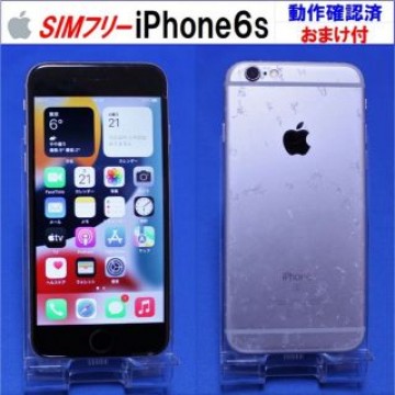 SIMﾌﾘｰ iPhone6s スペースグレイ 動作確認済 A2424F