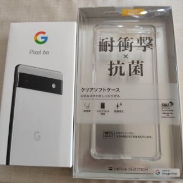 Google Pixel 6a Chalkと クリアケース