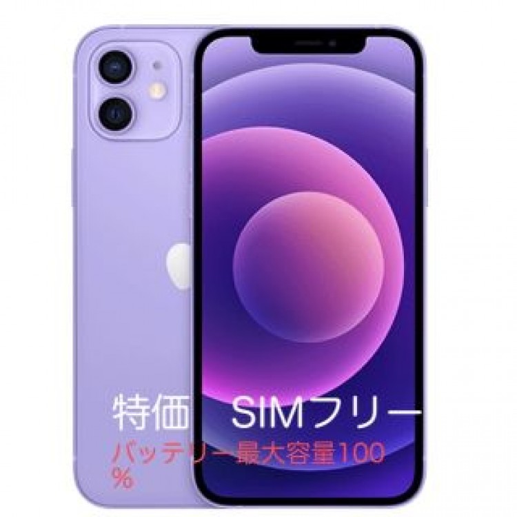 【特価】バッテリー100% SIMフリー iPhone12mini 64GB