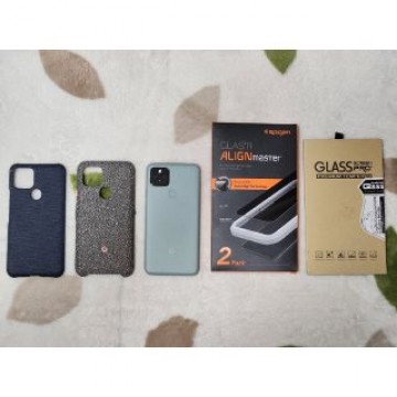 pixel5 simフリー 残債無し 純正ケース シュピゲンフィルム付き