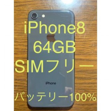Apple iPhone 8 スペースグレー 64GB SIMフリー　本体のみ