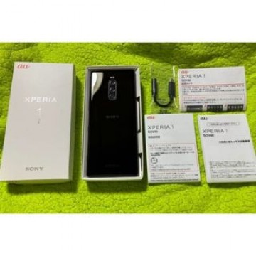 ★オマケ３コ付★付属品完備★美品XPERIA１auＳＯＶ４０★判定○★黒ブラック