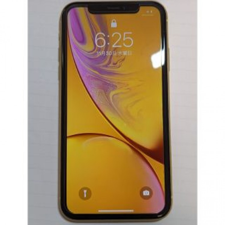 iPhone XR 64GB SIMフリー　黄色　ガリ傷なし美品