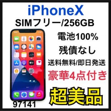 S 100% iPhone X Space Gray 256 GB SIMフリー
