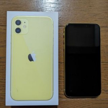 iPhone11 64GB イエロー　SIMフリー 本体と箱　訳あり
