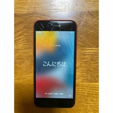 iPhone SE 64GB 赤　第2世代　バッテリー最大容量90% 画面割れ