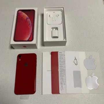 iPhone XR 64GB レッド　 SIMフリー （付属品未使用、箱付き）