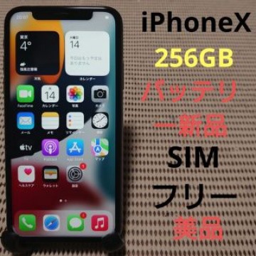 完動品SIMフリー美品iPhoneX本体256GBグレイDOCOMO判定○