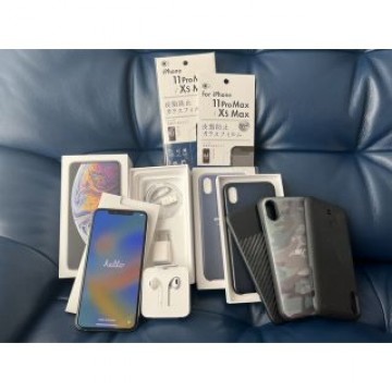 iPhone Xs Max Silver 512 GB SIMフリー おまけ