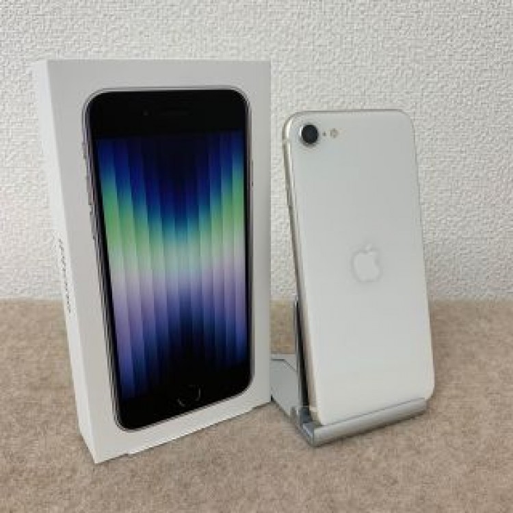 【超美品】iPhone SE 第3世代 スターライト 64GB 8