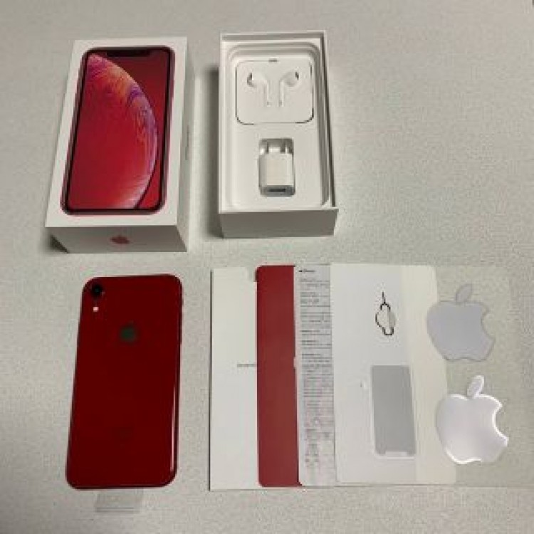 iPhone XR 64GB レッドSIMフリー （付属品未使用、箱付き）