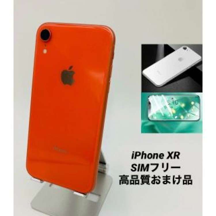 iPhoneXR 64GB コーラル/新品バッテリー100%/シムフリー 010
