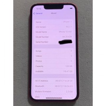 iPhone 13 mini レッド 128 GB SIMフリー