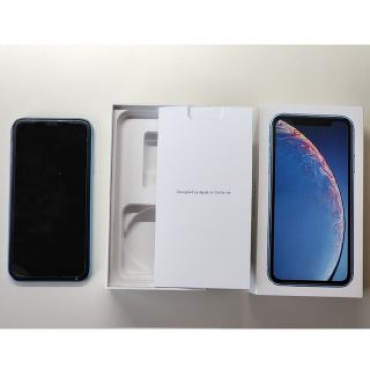 iPhoneXR ブルー 64GB  SIMフリー  (本体と箱のみ)