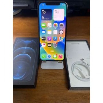 【SIMフリー】iphone12 pro 128GB ブルー青 ガラスフィルム付