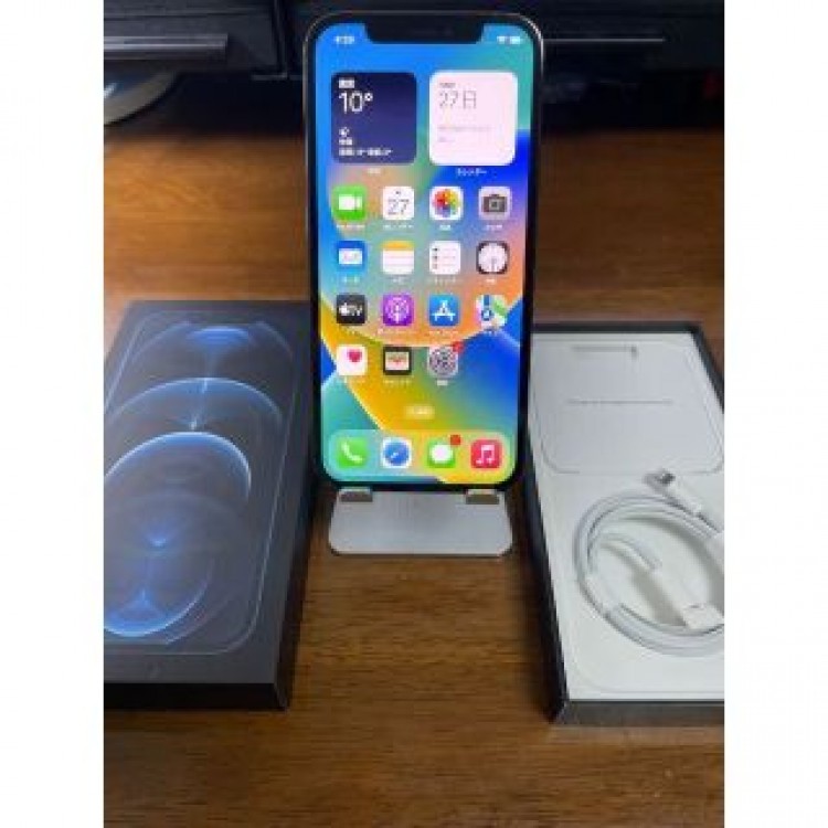 【SIMフリー】iphone12 pro 128GB ブルー青 ガラスフィルム付