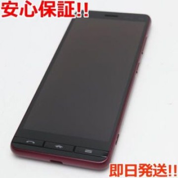 超美品 BASIO4 ワインレッド   SIMロック解除済み