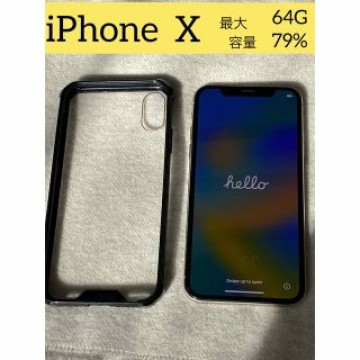 iPhone X 64G silver SIMフリー
