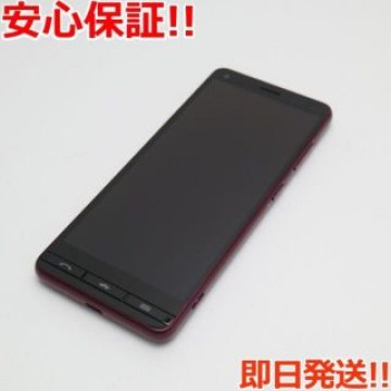 超美品 BASIO4 ワインレッド   SIMロック解除済み