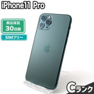iPhone11 Pro 64GB ミッドナイトグリーン SIMフリー 中古 Cランク 本体【エコたん】