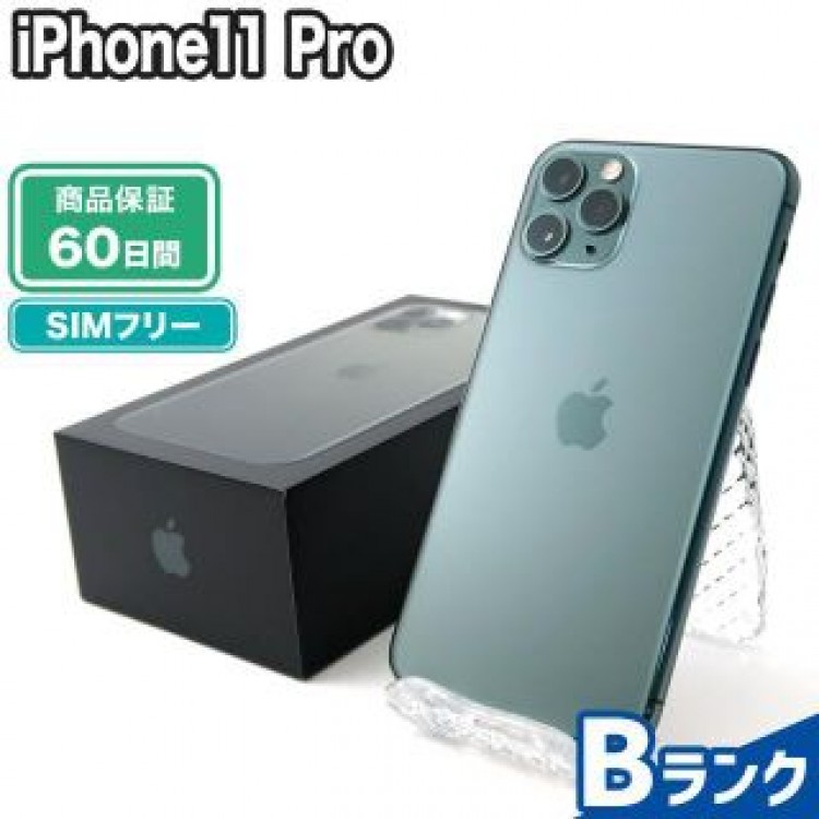 iPhone11 Pro 64GB ミッドナイトグリーン SIMフリー 中古 Bランク 本体【エコたん】