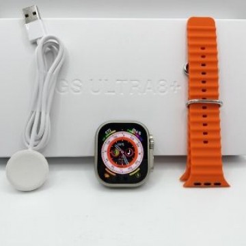 最新【体温・着信・ベルト】スマートウォッチ(シルバー)GSULTRA8 LINE