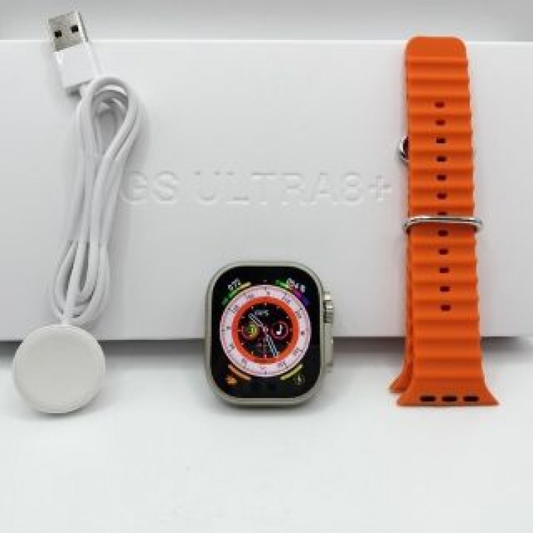 最新【体温・着信・ベルト】スマートウォッチ(シルバー)GSULTRA8 LINE