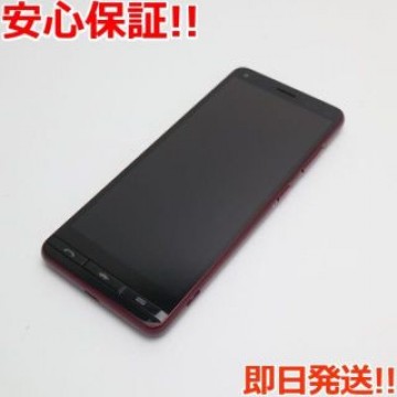 超美品 BASIO4 ワインレッド スマホ 白ロム SIMロック解除済み