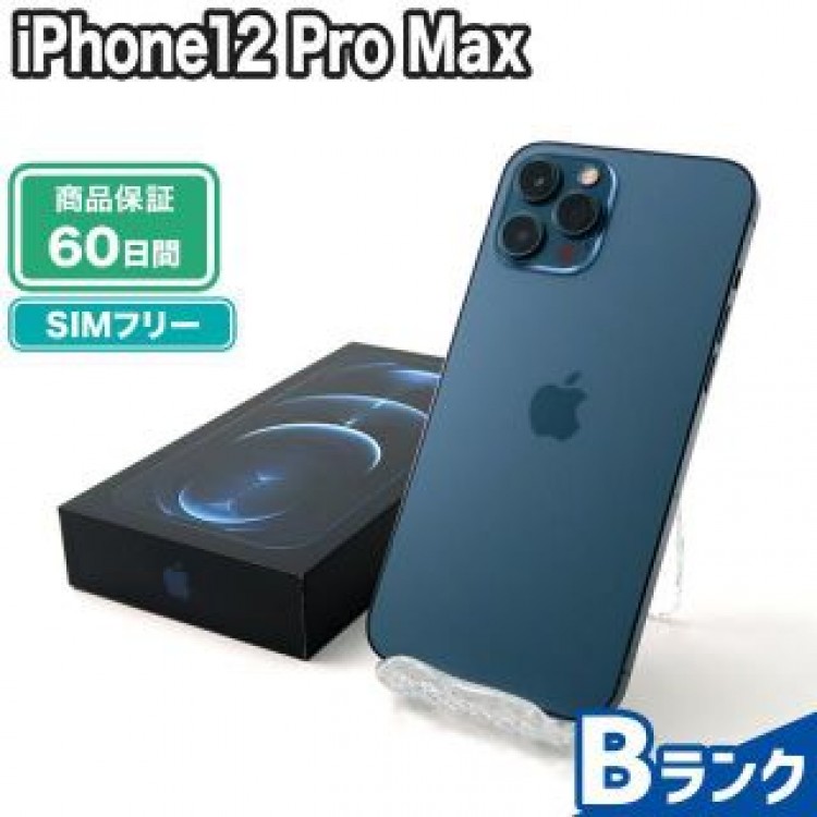 iPhone12 Pro Max 512GB パシフィックブルー SIMフリー 中古 Bランク 本体【エコたん】