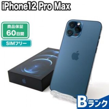 iPhone12 Pro Max 512GB パシフィックブルー SIMフリー 中古 Bランク 本体【エコたん】