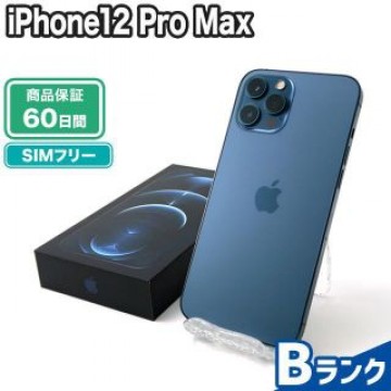 iPhone12 Pro Max 512GB パシフィックブルー SIMフリー 中古 Bランク 本体【エコたん】