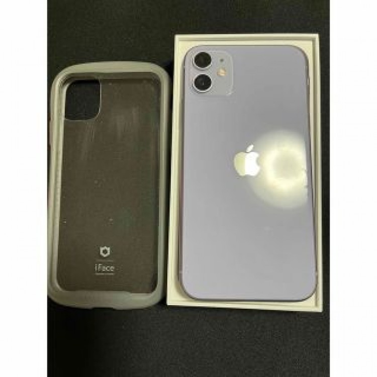 iphone11本体　128ギガ　パープル　iface付　充電コード付