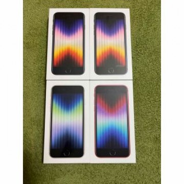 【未開封】iPhone SE3 64GB 4台(黒2白1赤1) 一括購入
