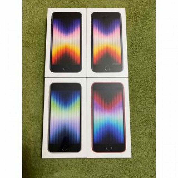 【未開封】iPhone SE3 64GB 4台(黒2白1赤1) 一括購入