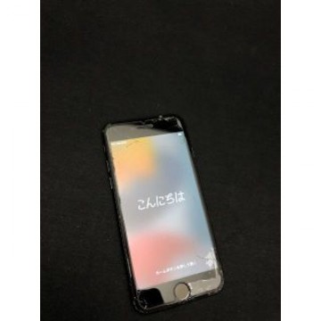 画面割れ SIMフリー iPhone7 128GB ブラック 本体 本体