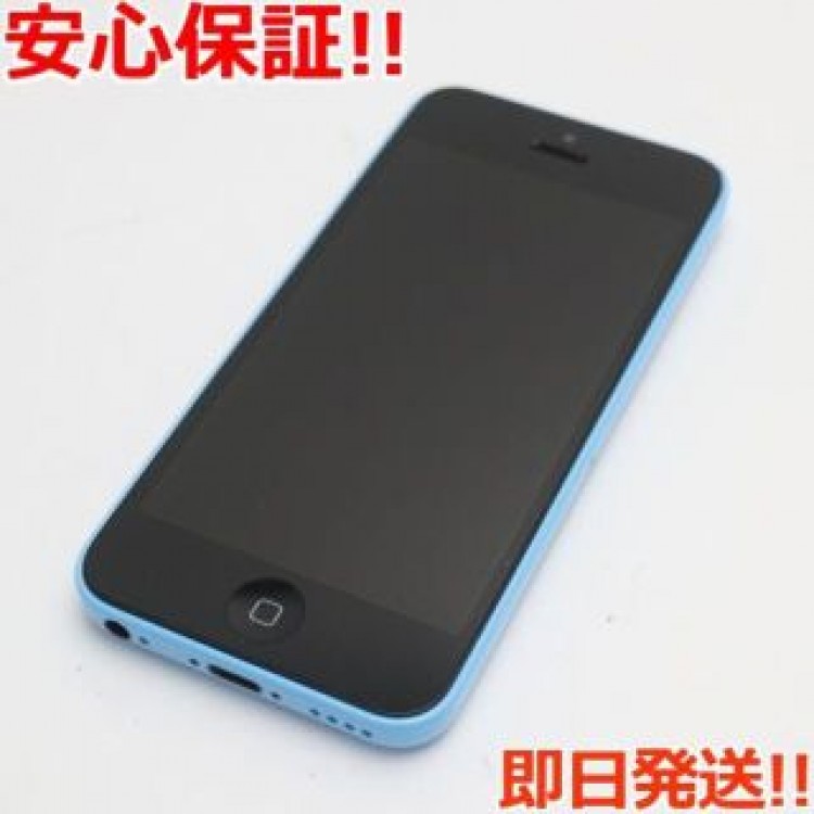 美品 au iPhone5c 32GB ブルー 白ロム