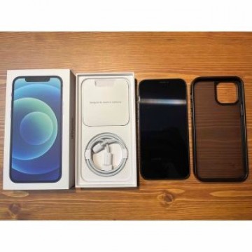 アップル iPhone12 128GB ブルー　ガラスカバー&amp;ケース付き